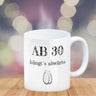 Ab 30 hängt´s abwärts Kaffeebecher