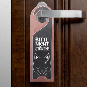 Komm doch rein oder Bitte nicht stören - Türhänger mit niedlicher Katze