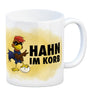 Hahn im Korb - Kaffeebecher mit coolem Cartoon-Hahn