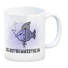 Selbstbewusstsein - Kaffeebecher mit dem gewitzten Fisch mit Haifischflosse