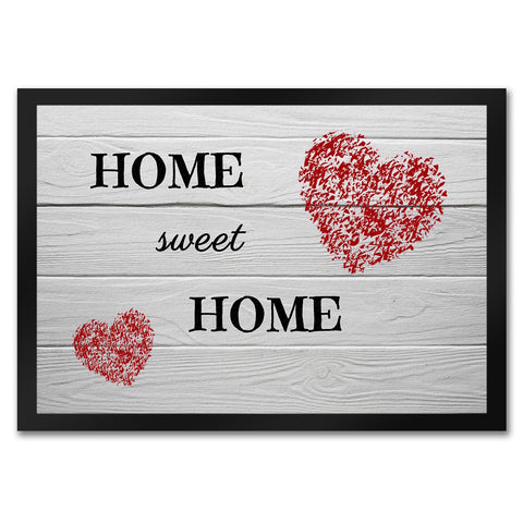 HOME sweet HOME Fußmatte in 35x50 cm mit Herz und in Holzoptik