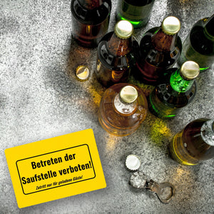 Fussmatte mit Alkohol-Spruch Betreten der Saufstelle verboten! Zutritt nur für geladene Gäste