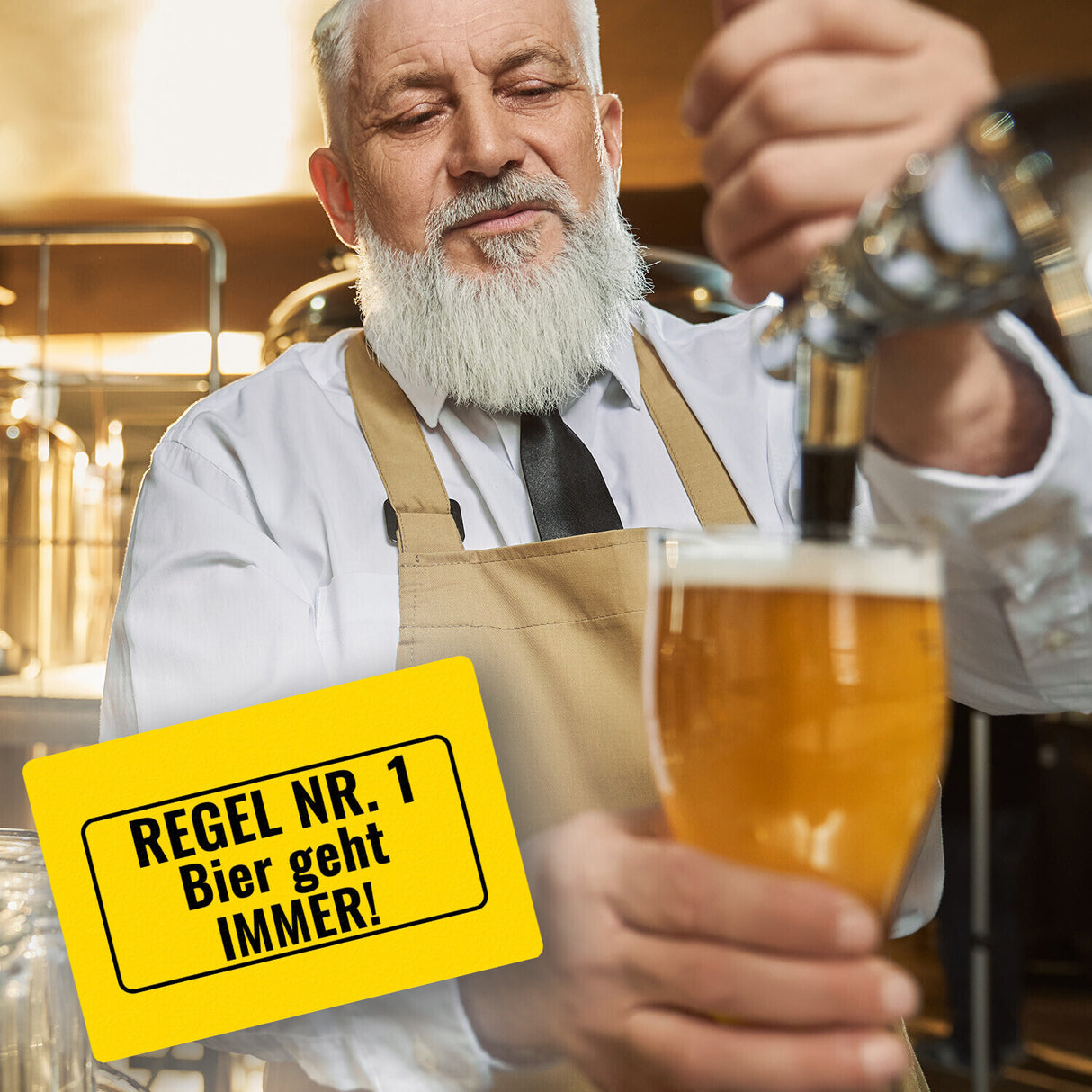 Fussmatte mit Alkohol-Spruch Regel Nr. 1 - Bier geht IMMER!