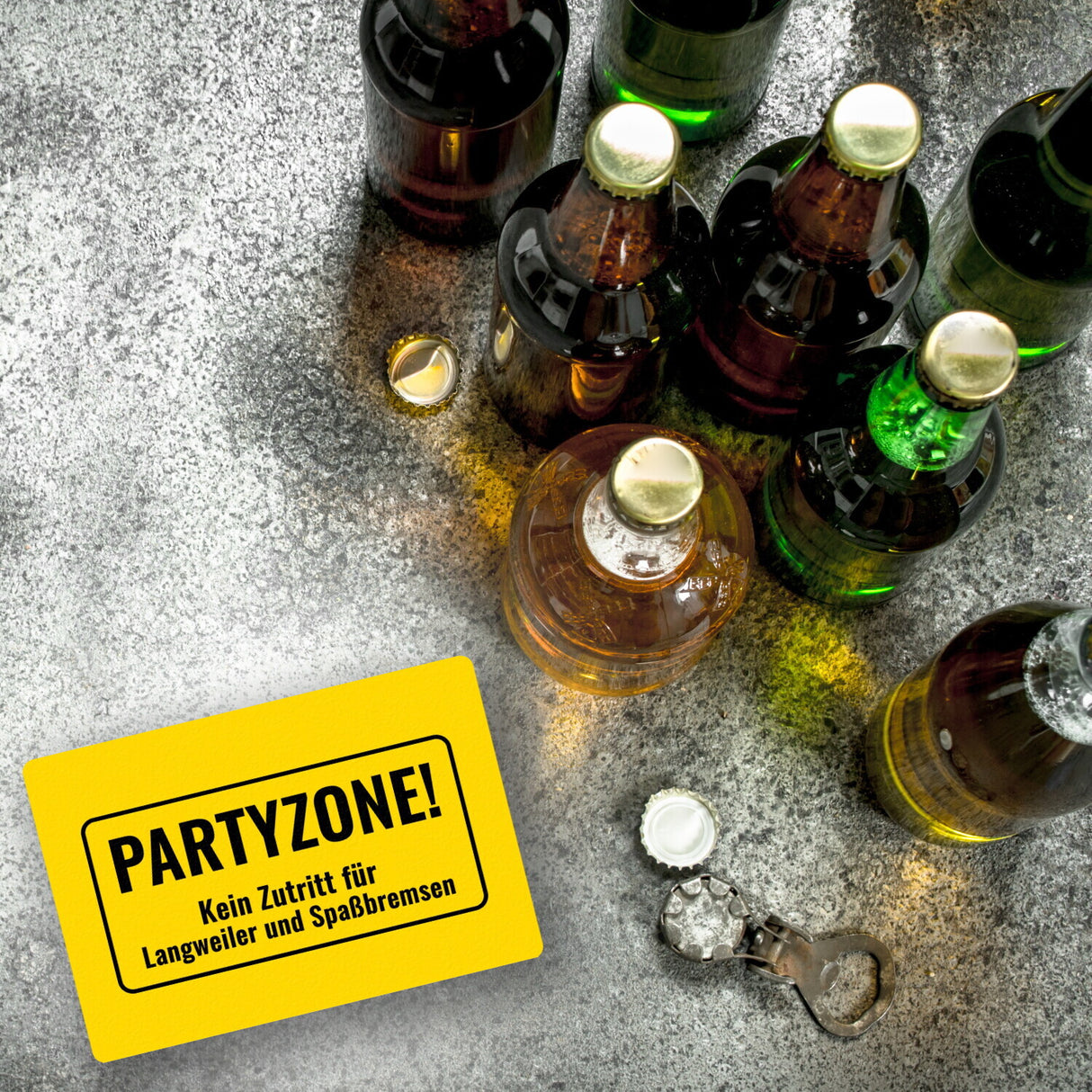 Fussmatte mit Alkohol-Spruch Partyzone! Kein Zutritt für Langweiler und Spaßbremsen