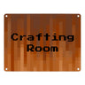 Metallschild in 15x20 cm Pixelmotiv und Spruch: Crafting Room Pixel Art Zockerzimmer