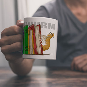 Kaffeebecher Bücherwurm für Bibliophile lesen schlau Lehrer alte Bücher