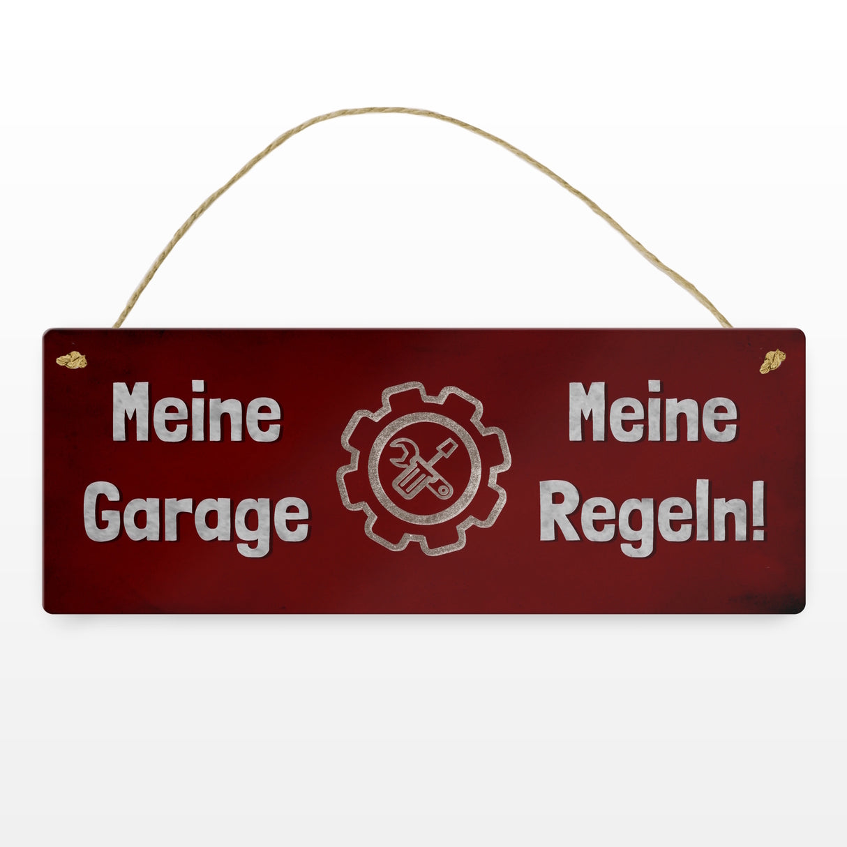 Meine Garage, Meine Regeln Metallschild in 7,5x20cm