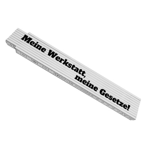 Meine Werkstatt, meine Gesetze Meterstab aus Holz