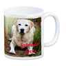 Kaffeetasse mit Fotomotiv Labrador Lover - Labrador im Mohnfeld