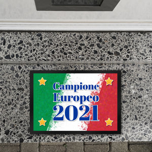 Fußmatte italienisches Motiv und Spruch - Campione Europeo 2021 Italien Flagge