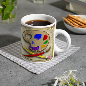 Kaffeebecher mit Motiv und Spruch - Kunst kommt von Können nicht von Wollen
