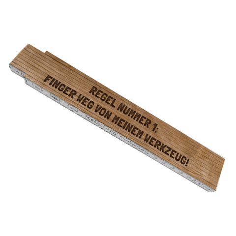 Meterstab aus Holz für einen Schreiner Finger weg von meinem Werkzeug! Handwerker