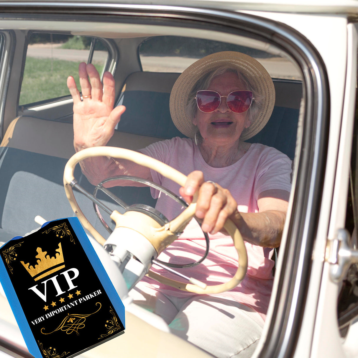 VIP Parkscheibe mit lustigem Spruch - Jetzt kaufen und klicken! –