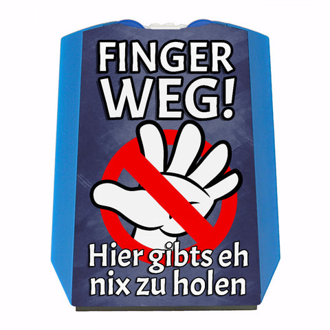 Finger Weg Parkscheibe mit lustigem Spruch und 2 Einkaufswagenchips