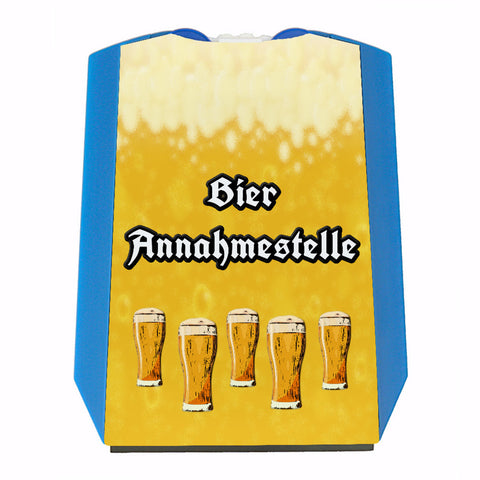 Bier Parkscheibe mit Spruch Bier Annahmestelle mit 2 Einkaufswagenchips