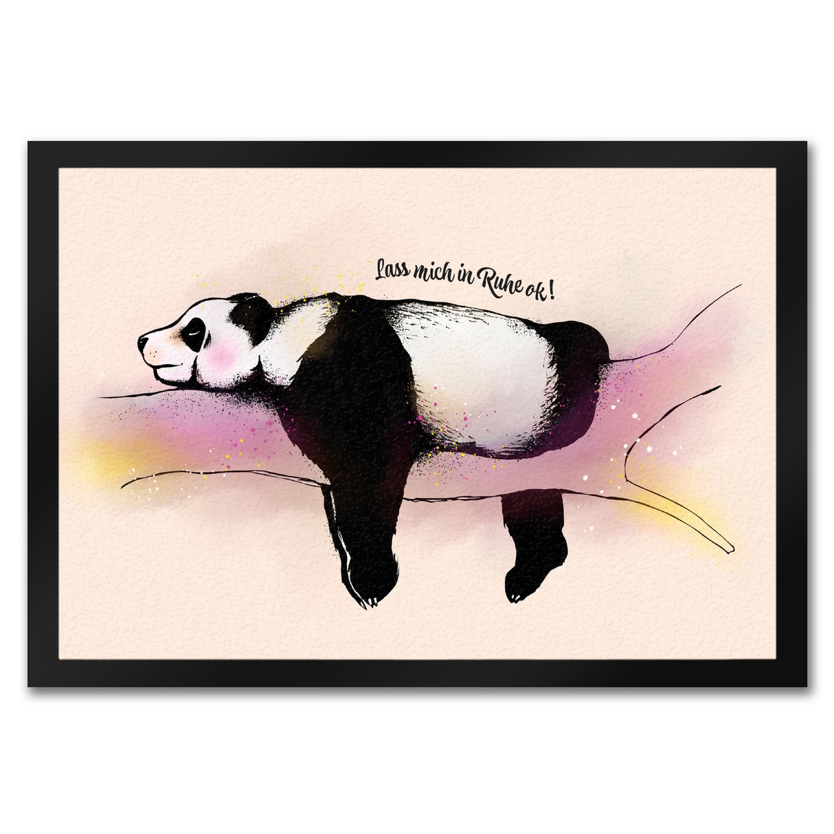 Panda Fußmatte mit Spruch Lass mich in Ruhe ok!