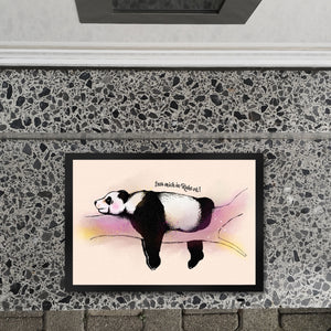 Panda Fußmatte mit Spruch Lass mich in Ruhe ok!