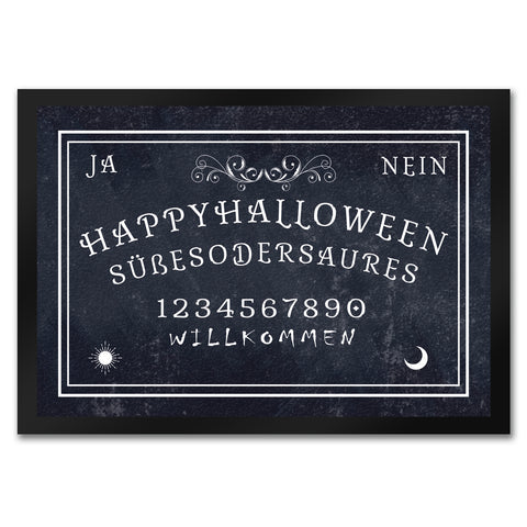 Fußmatte im Ouija Brett Design - Happy Halloween Süßes oder Saures