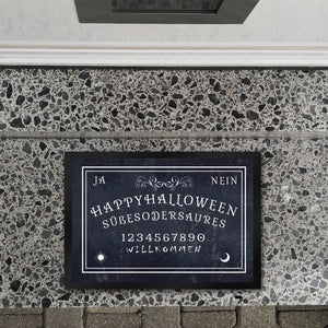 Fußmatte im Ouija Brett Design - Happy Halloween Süßes oder Saures