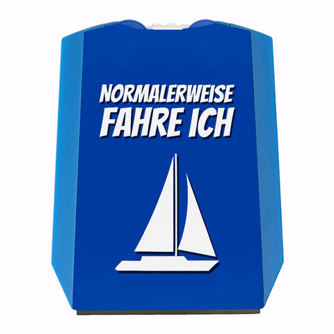 Parkscheibe mit Spruch: Normalerweise fahre ich Segelschiff