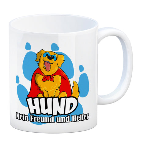 Kaffeebecher mit Superhelden - Golden Retriever - Hund mein Freund und Helfer