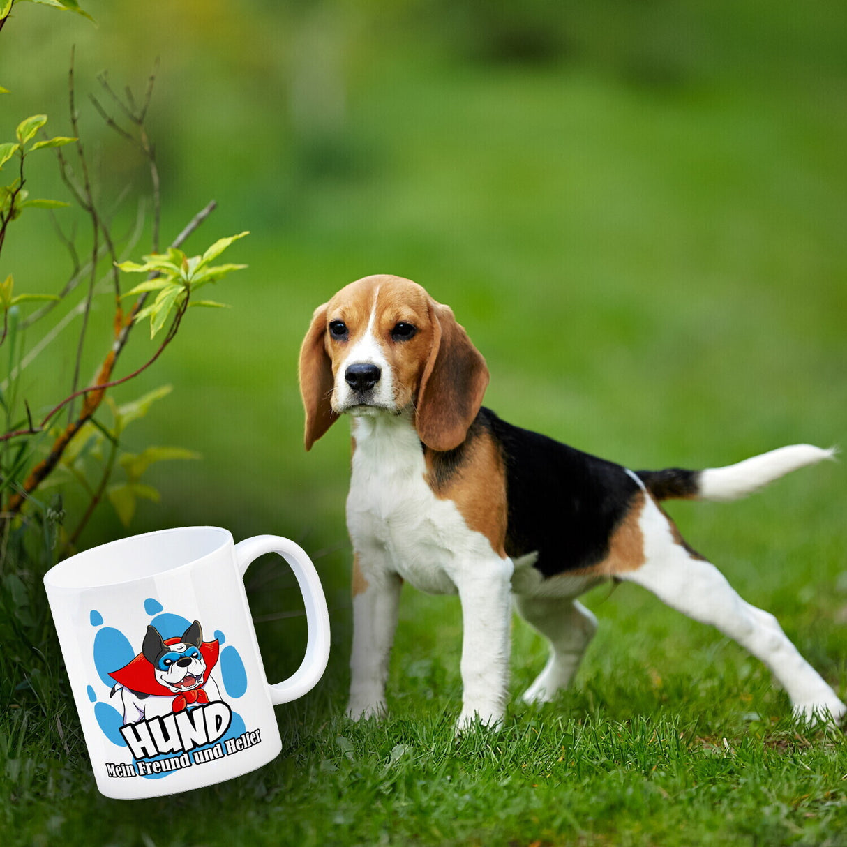 Kaffeebecher mit Superhelden - Dogge - Hund mein Freund und Helfer