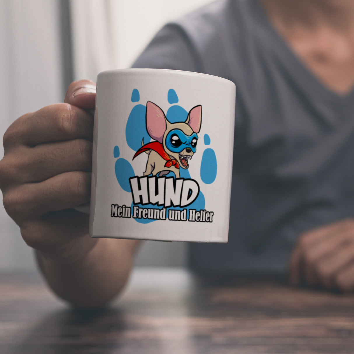 Kaffeebecher mit Superhelden - Chihuahua - Hund mein Freund und Helfer