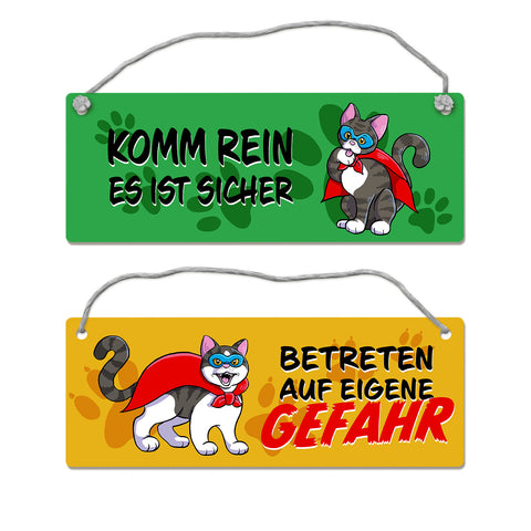 Wendeschild mit Kordel Eine perfekte Geschenkidee für Kinder und Teenager, die ihre Ruhe wollen. Das Wendeschild ist leicht an der Tür oder der Wand anzubringen.