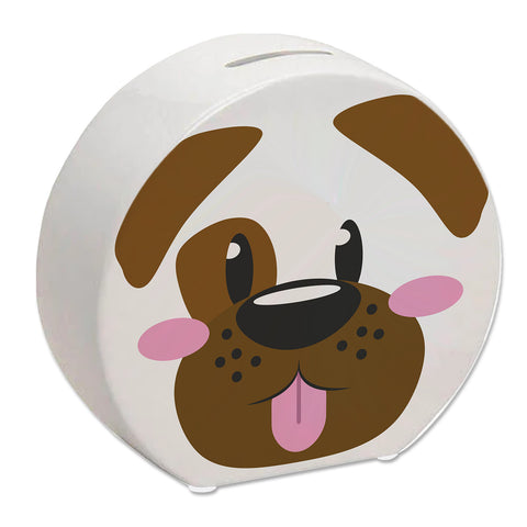 Spardose aus Keramik mit niedlichem Hunde-Gesicht - für kleine Kinder