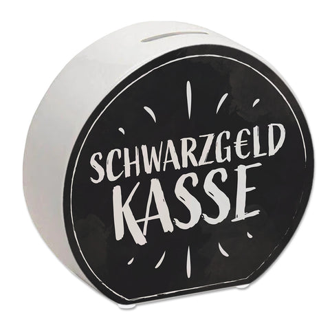 Spardose aus Keramik für Taschengeld mit lustigem Spruch - Schwarzgeld Kasse