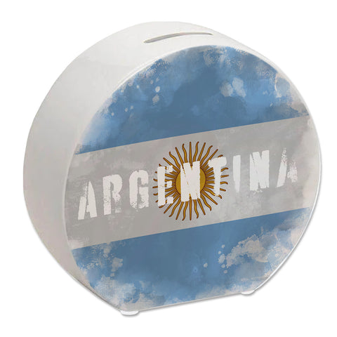 Spardose mit Argentinien-Flagge im Used Look - Sparschwein für Urlauber