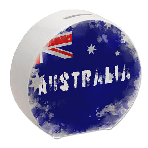 Spardose mit Australien-Flagge im Used Look - Sparschwein für Urlauber
