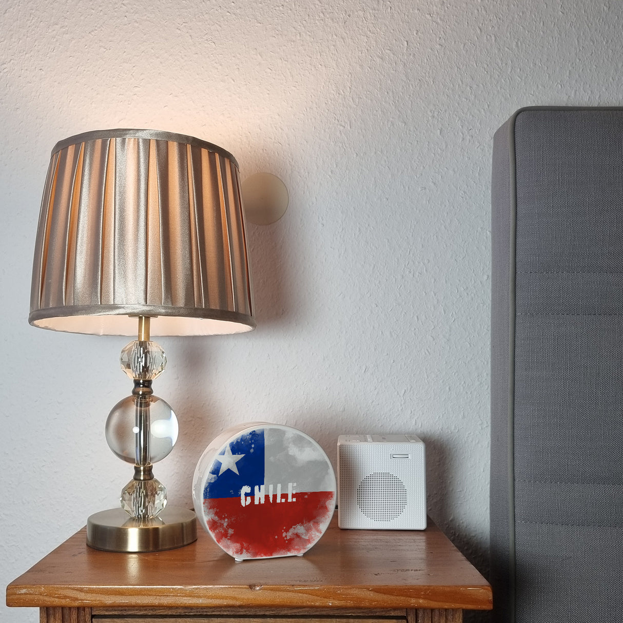 Spardose mit Chile-Flagge im Used Look - Sparschwein für Urlauber