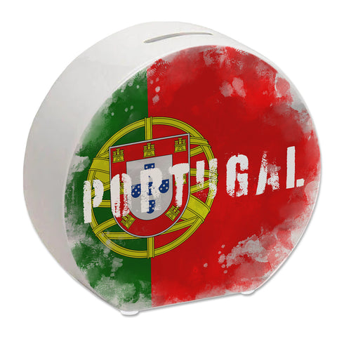 Spardose mit Portugal-Flagge im Used Look - Sparschwein für Urlauber