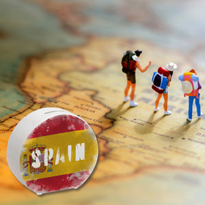 Spardose mit Spanien-Flagge im Used Look - Sparschwein für Urlauber