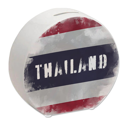 Spardose Thailand-Flagge im Used Look - Sparschwein für Urlauber