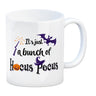 Kaffeebecher mit Halloween Motiv und Spruch - It's just a bunch of Hocus Pocus -