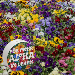 Spardose mit buntem Blumenmotiv und Spruch - Für mehr Aloha im Leben