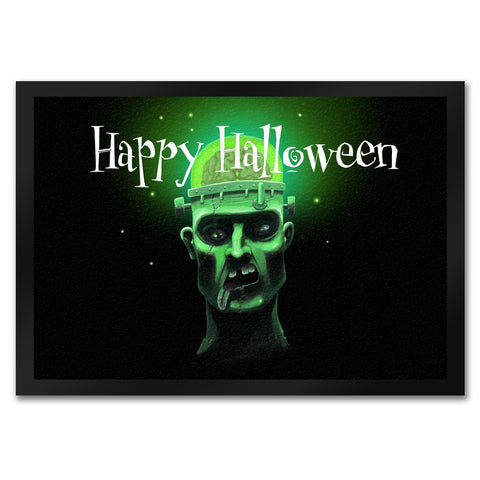 Fußmatte mit Zombie Motiv und Happy Halloween Schriftzug