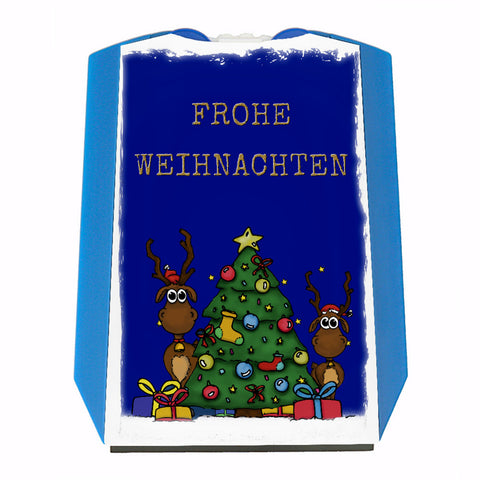 Frohe Weihnachten Parkscheibe mit Weihnachtsbaum und Rentieren Motiv