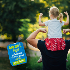 Parkscheibe mit Spruch - Gute Fahrt Papa! Deine Family als Geschenk zum Vatertag