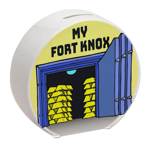My Fort Knox Spardose mit Tresor und Goldbarren Motiv