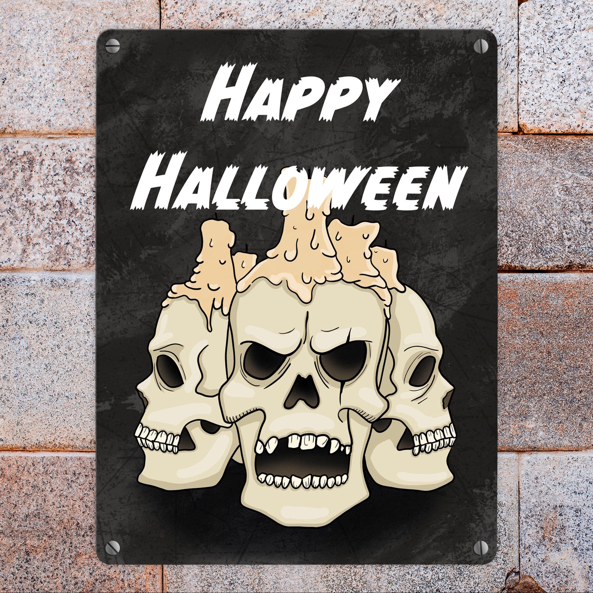 Metallschild Happy Halloween - Gruselig und Cool zum Dekorieren und  Verschenken –
