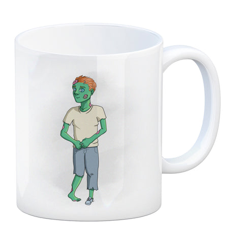 Kaffeetasse mit süßem Zombie und Spruch - Too cute to spook