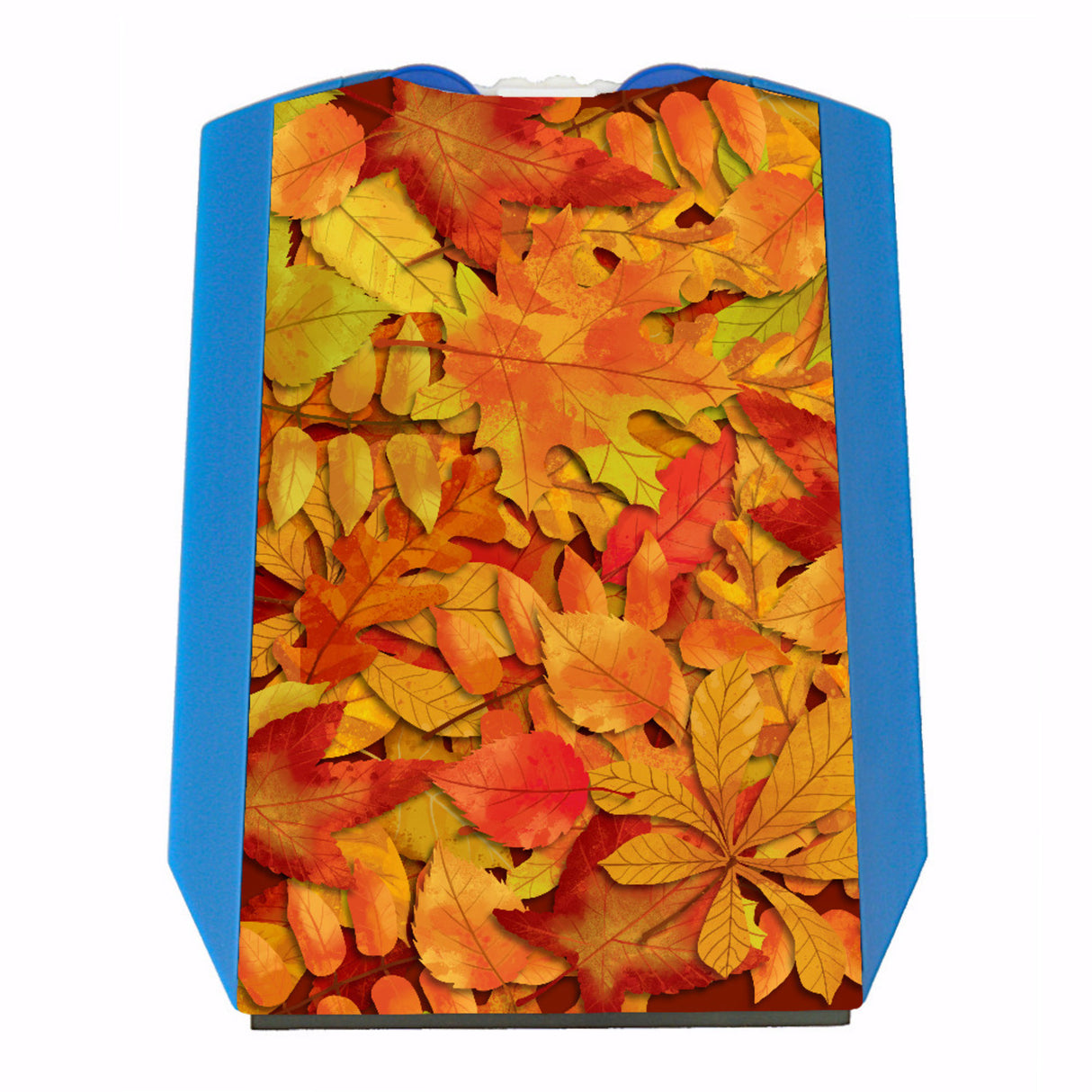 Herbstblätter Laubhaufen Parkscheibe mit zwei Einkaufswagenchips