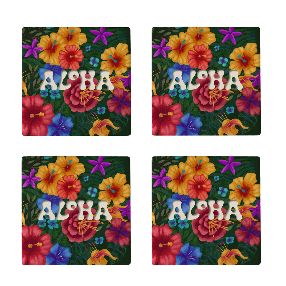 Aloha Blumenmotiv Hawaii Untersetzer