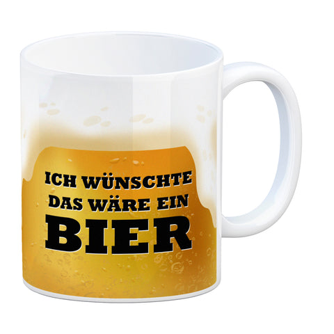 Ich wünschte das wäre ein Bier Kaffeebecher