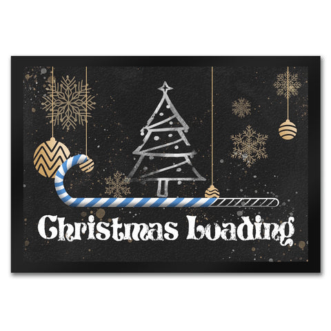 Christmas Loading mit Zuckerstange als Ladebalken Weihnachten Fußmatte