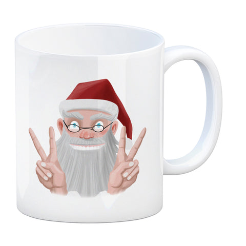 Chill es ist Weihnachten Kaffeetasse mit lustigem Weihnachtsmann