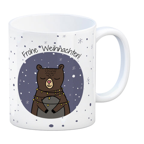 Frohe Weihnachten Kaffeebecher mit süßem Bären